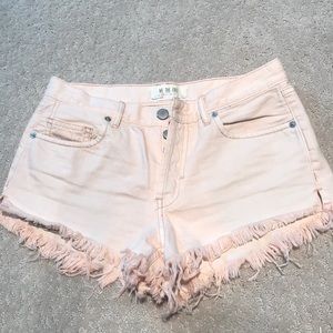 Free People peach “We The Free” Shorts